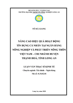 Nâng Cao Hiệu Quả Hoạt Động Tín Dụng Cá Nhân Tại Ngân