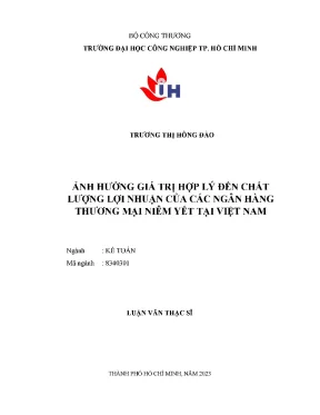 Ảnh Hưởng Của Giá Trị Hợp Lý Đến Chất Lượng Lợi Nhuận