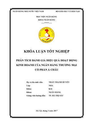 Phân Tích Hiệu Quả Kinh Doanh Ngân Hàng Thương Mại Cổ