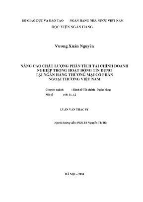 Nâng cao chất lượng phân tích tài chính doanh nghiệp
