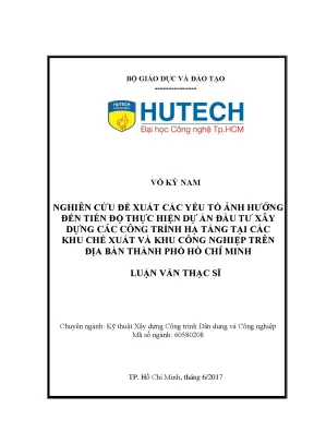 Nghiên Cứu Các Yếu Tố Ảnh Hưởng Đến Tiến Độ Dự Án Hạ