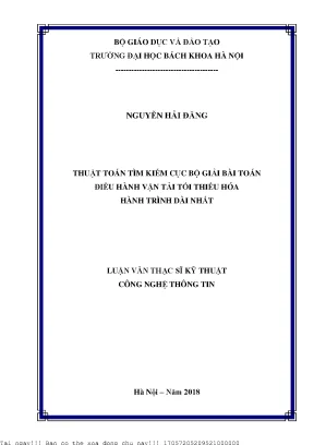 Nghiên Cứu Thuật Toán Tối Ưu Hóa Hành Trình Vận Tải Tối