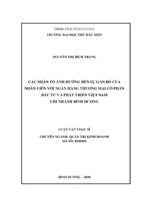 Những Yếu Tố Ảnh Hưởng Đến Sự Gắn Bó Của Nhân Viên Tại