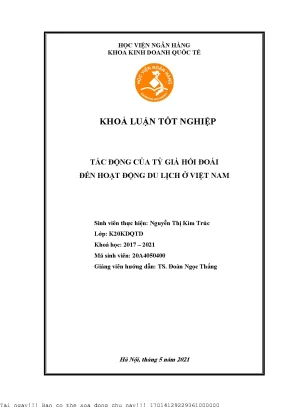 Tác Động Của Tỷ Giá Hối Đoái Đến Ngành Du Lịch Việt Nam