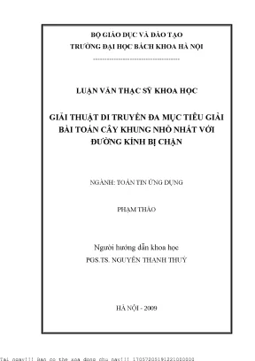 Giải Thuật Di Truyền Đa Mục Tiêu Cho Bài Toán Cây Khung