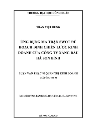 Ứng Dụng Ma Trận SWOT Trong Hoạch Định Chiến Lược Kinh