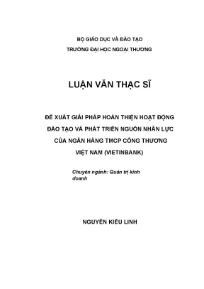 Giải pháp nâng cao hoạt động đào tạo và phát triển nguồn