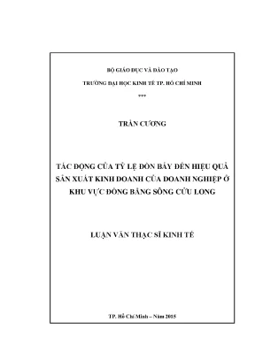 Tác Động Của Tỷ Lệ Đòn Bẩy Đến Hiệu Quả Sản Xuất Kinh