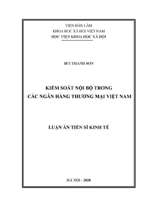Kiểm Soát Nội Bộ Trong Ngân Hàng Thương Mại Việt Nam: