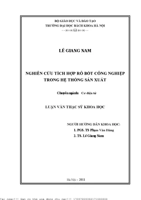 Nghiên Cứu Tích Hợp Rô Bốt Công Nghiệp Trong Hệ Thống 