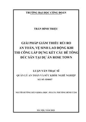 Giải Pháp An Toàn Lao Động Trong Thi Công Kết Cấu Bê 