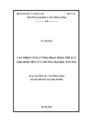 Can Thiệp Tăng Cường Hoạt Động Thể Lực Cho Sinh Viên 