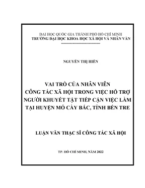 Vai Trò Của Nhân Viên Công Tác Xã Hội Trong Hỗ Trợ Người