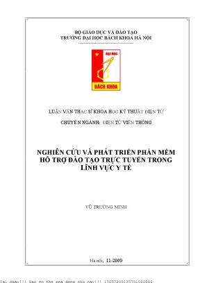 Phát Triển Phần Mềm Đào Tạo Trực Tuyến Trong Lĩnh Vực Y Tế