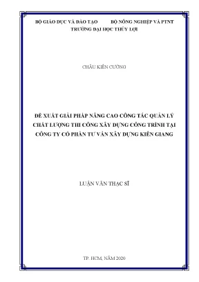 Giải Pháp Nâng Cao Quản Lý Chất Lượng Thi Công Xây Dựng