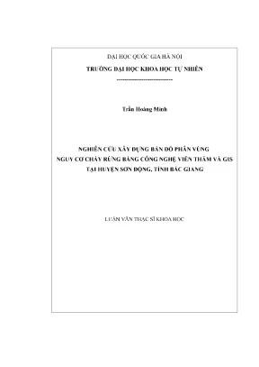 Nghiên Cứu Phân Vùng Nguy Cơ Cháy Rừng Tại Huyện Sơn