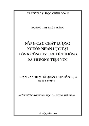 Nâng Cao Chất Lượng Nguồn Nhân Lực Tại Tổng Công Ty VTC