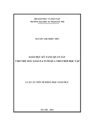 Giáo Dục Kỹ Năng Quan Sát Cho Trẻ Mẫu Giáo 5-6 Tuổi Qua