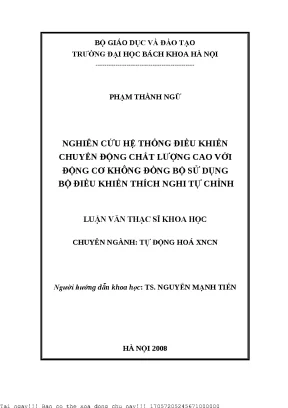 Nghiên Cứu Hệ Thống Điều Khiển Chuyển Động Chất Lượng