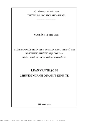 Giải Pháp Phát Triển Dịch Vụ Ngân Hàng Điện Tử Tại
