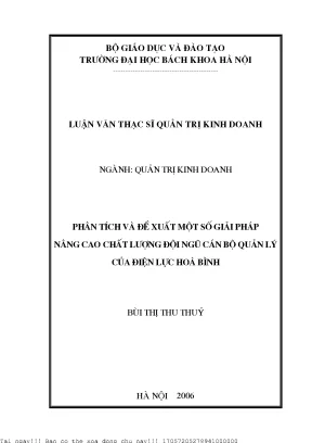 Nâng cao chất lượng quản lý tại Điện lực Hà Bình