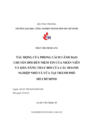 Tác Động Của Phong Cách Lãnh Đạo Chuyển Đổi Đến Niềm Tin 
