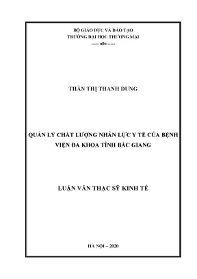 Quản Lý Chất Lượng Nhân Lực Y Tế Tại Bệnh Viện Đa Khoa