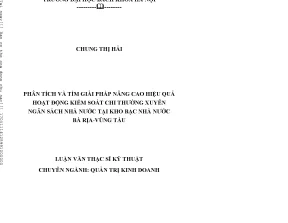 Nâng Cao Hiệu Quả Kiểm Soát Chi Ngân Sách Nhà Nước Tại
