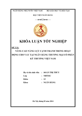 Nâng Cao Năng Lực Cạnh Tranh Trong Hoạt Động Cho Vay Tại