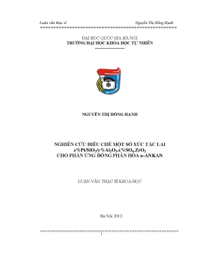 Nghiên Cứu Xúc Tác Lai z%Pt/SiO2/y%Al2O3.ZrO2 Cho Phản 