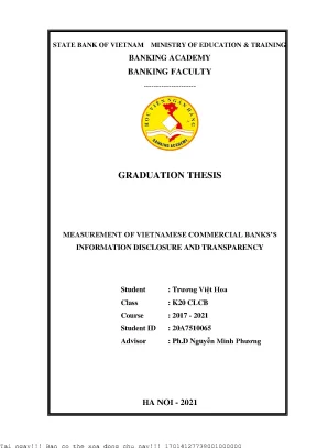 Đánh Giá Tính Minh Bạch và Công Khai Thông Tin của Các 