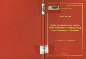 Giải Pháp Nâng Cao Hiệu Quả Uỷ Thác Cho Vay Hộ Nghèo Tại