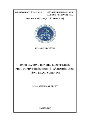 Đánh Giá Tổng Hợp Điều Kiện Tự Nhiên Phục Vụ Phát Triển 