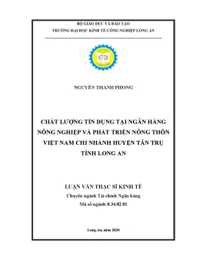 Nâng cao chất lượng tín dụng tại Ngân hàng Nông nghiệp