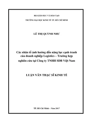 Nhân Tố Ảnh Hưởng Đến Năng Lực Cạnh Tranh Của Doanh