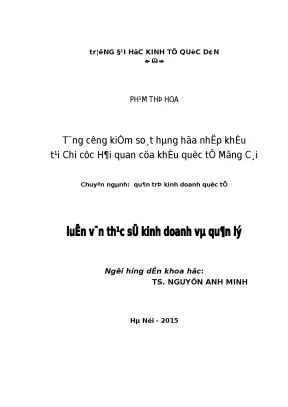 Kiểm Soát Hàng Hóa Nhập Khẩu Tại Chi Cục Hải Quan Cửa