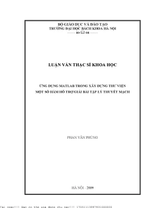 Ứng Dụng MATLAB Trong Giải Bài Tập Lý Thuyết Mạch