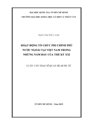 Hoạt động của tổ chức phi chính phủ nước ngoài tại Việt