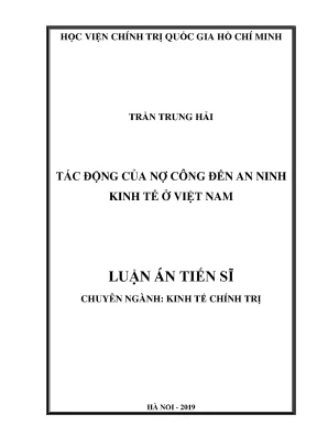 Tác động của nợ công đến an ninh kinh tế Việt Nam: