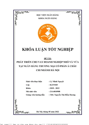 Phát Triển Cho Vay Doanh Nghiệp Nhỏ và Vừa Tại Ngân Hàng
