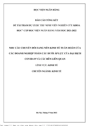 Chuyển Đổi Sang Nền Kinh Tế Tuần Hoàn: Thách Thức và Cơ