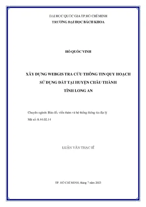 Xây Dựng Hệ Thống WebGIS Tra Cứu Thông Tin Quy Hoạch Đất 