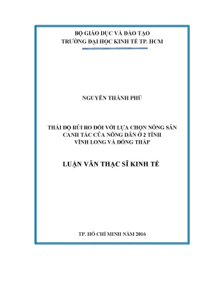 Thái Độ Rủi Ro Trong Lựa Chọn Nông Sản Của Nông Dân Ở