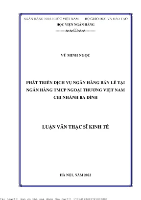 Phát Triển Dịch Vụ Ngân Hàng Bán Lẻ Tại Ngân Hàng TMCP