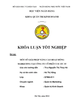 Giải Pháp Nâng Cao Hoạt Động Marketing Trong Ngành Dược 