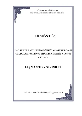 Các Nhân Tố Ảnh Hưởng Đến Kết Quả Kinh Doanh Của Doanh