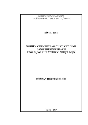 Nghiên Cứu Chế Tạo Chất Kết Dính Từ Trường Thạch Ứng 