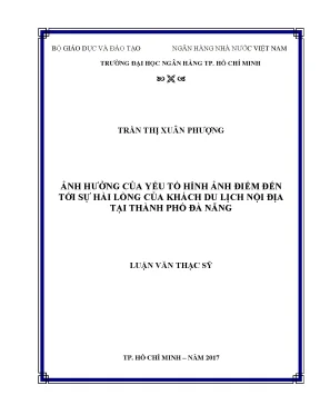 Ảnh Hưởng Của Hình Ảnh Điểm Đến Đến Sự Hài Lòng Của