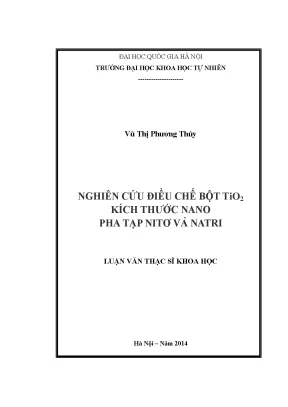 Nghiên Cứu Điều Chế Bột TiO2 Kích Thước Nano Pha Tạp