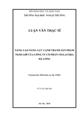 Nâng Cao Năng Lực Cạnh Tranh Sản Phẩm Ngói Lợp Tại Công